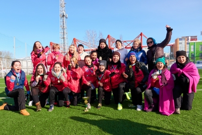 На стадионе «Нефтяник» состоялся турнир среди женских команд!