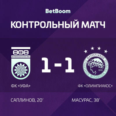 «Уфа» играет вничью с чемпионом Греции!